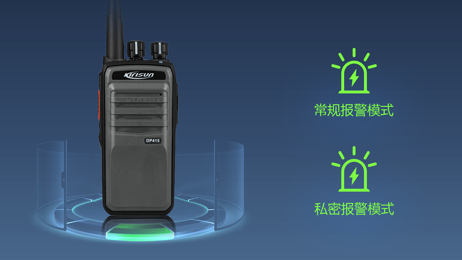 科立讯 DP415数字对讲机 支持多种报警类型和模式应用