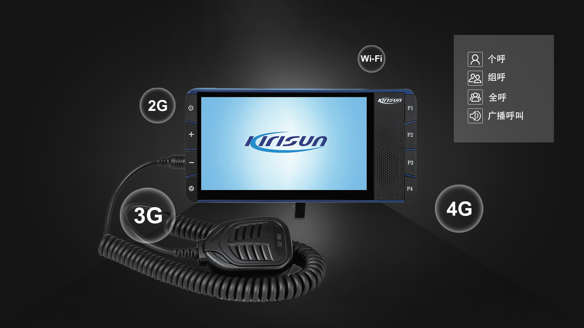 科立讯 M80 4G公网车载台 4G全网通对讲