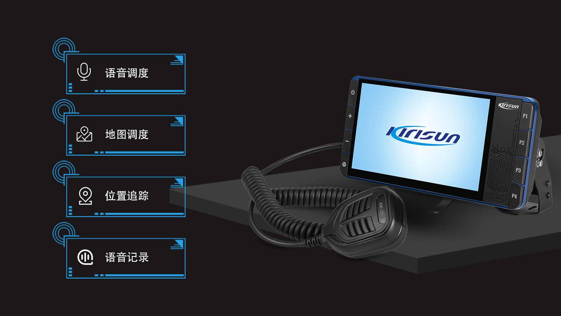 科立讯 M80 4G公网车载台 可视化移动调度
