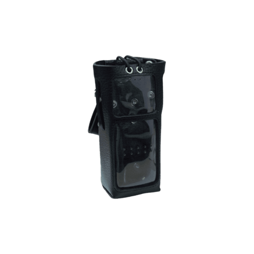 防爆机真皮携带外套(可旋转)(有显示屏) 薄电(1800 mAh) LCY005 Hytera Logo 黑色